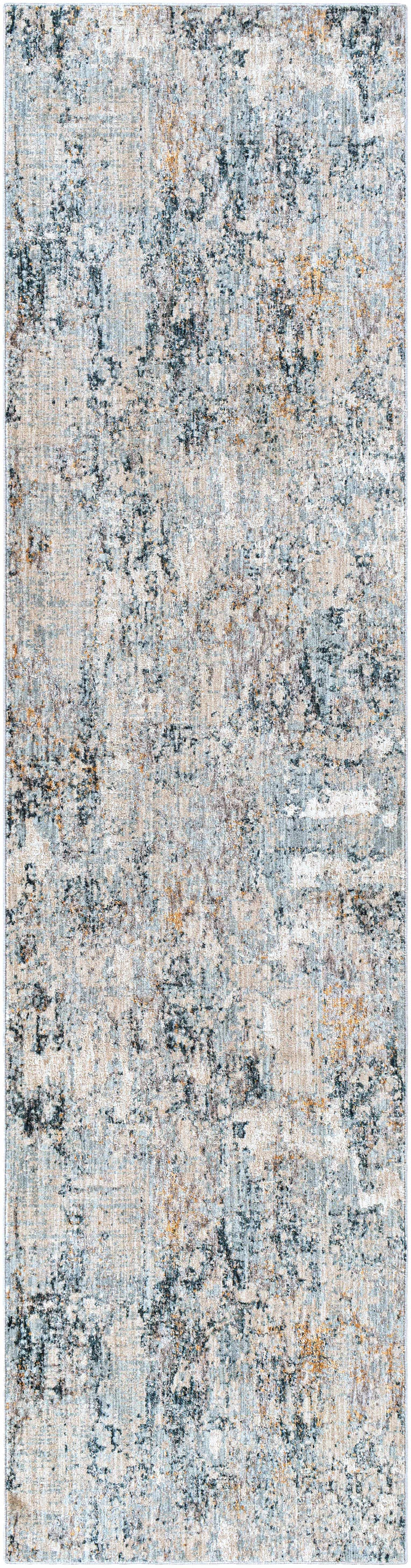 Contemporary Abstract Gray Machine Woven Rug