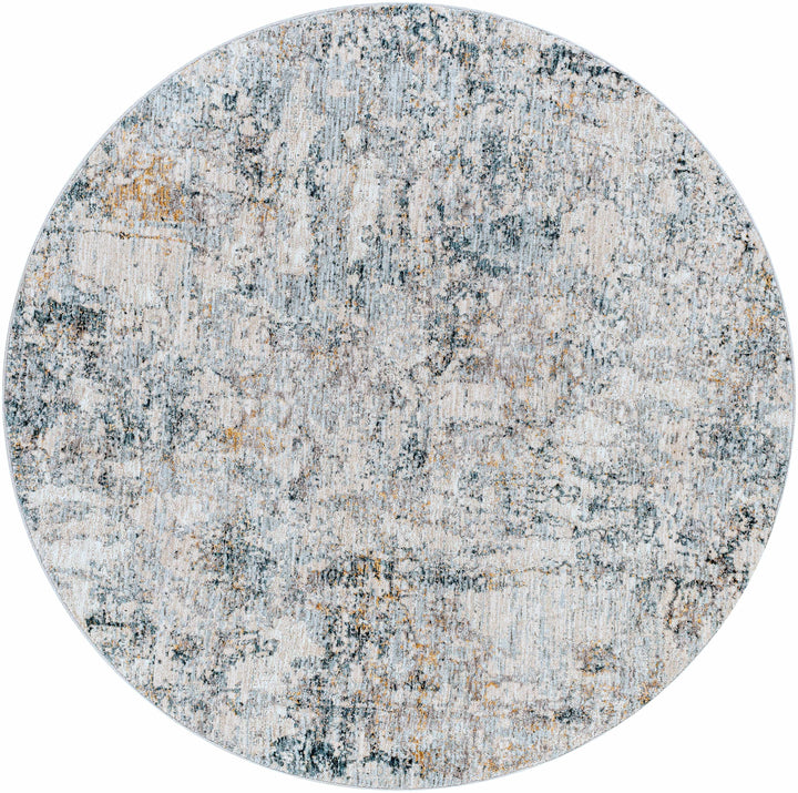 Contemporary Abstract Gray Machine Woven Rug