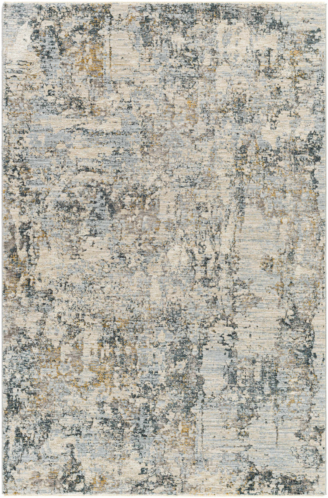 Contemporary Abstract Gray Machine Woven Rug