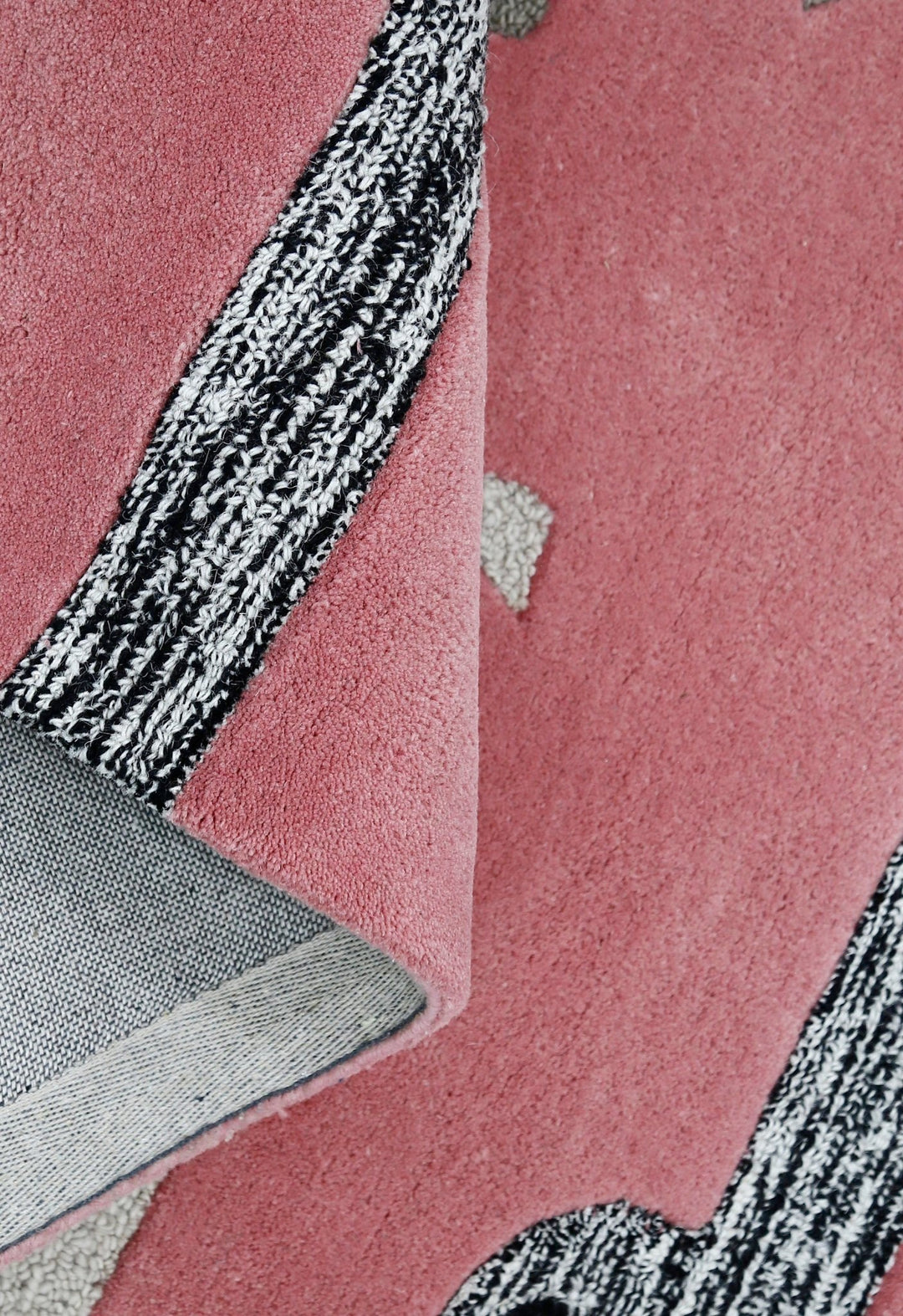 Pink Stretchy Pup Hand Tufted 3x6 Wool Area Rug - The Rug Decor