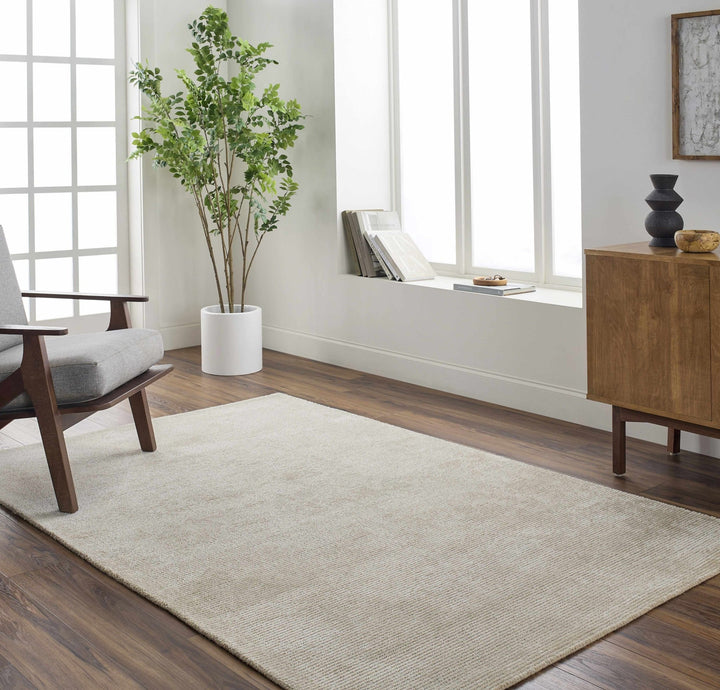 Pirro Beige Modern Style Hand Tufted Wool Area Rug - The Rug Decor