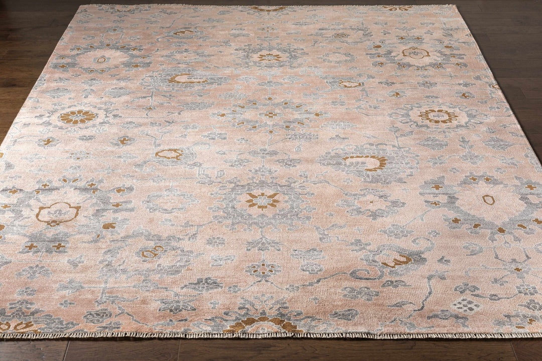 Pittston Traditional Style Pink Hand Knotted Area Rug - The Rug Decor