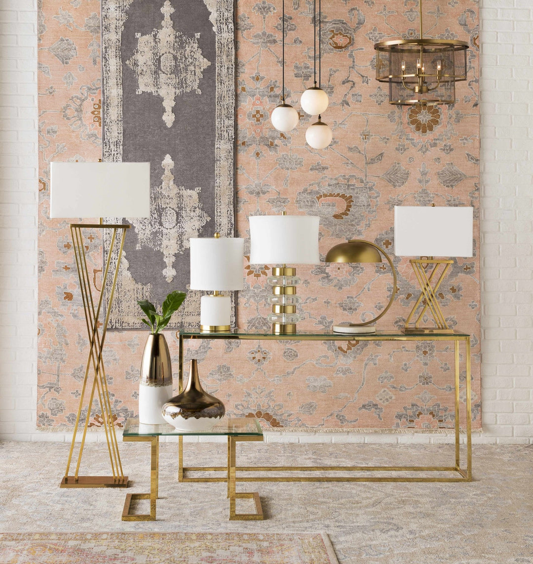 Pittston Traditional Style Pink Hand Knotted Area Rug - The Rug Decor