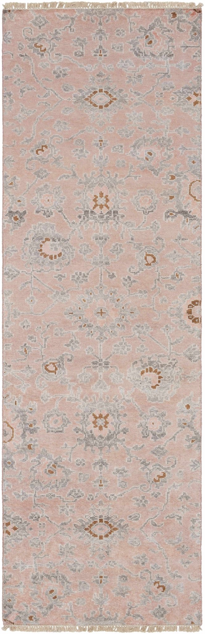 Pittston Traditional Style Pink Hand Knotted Area Rug - The Rug Decor