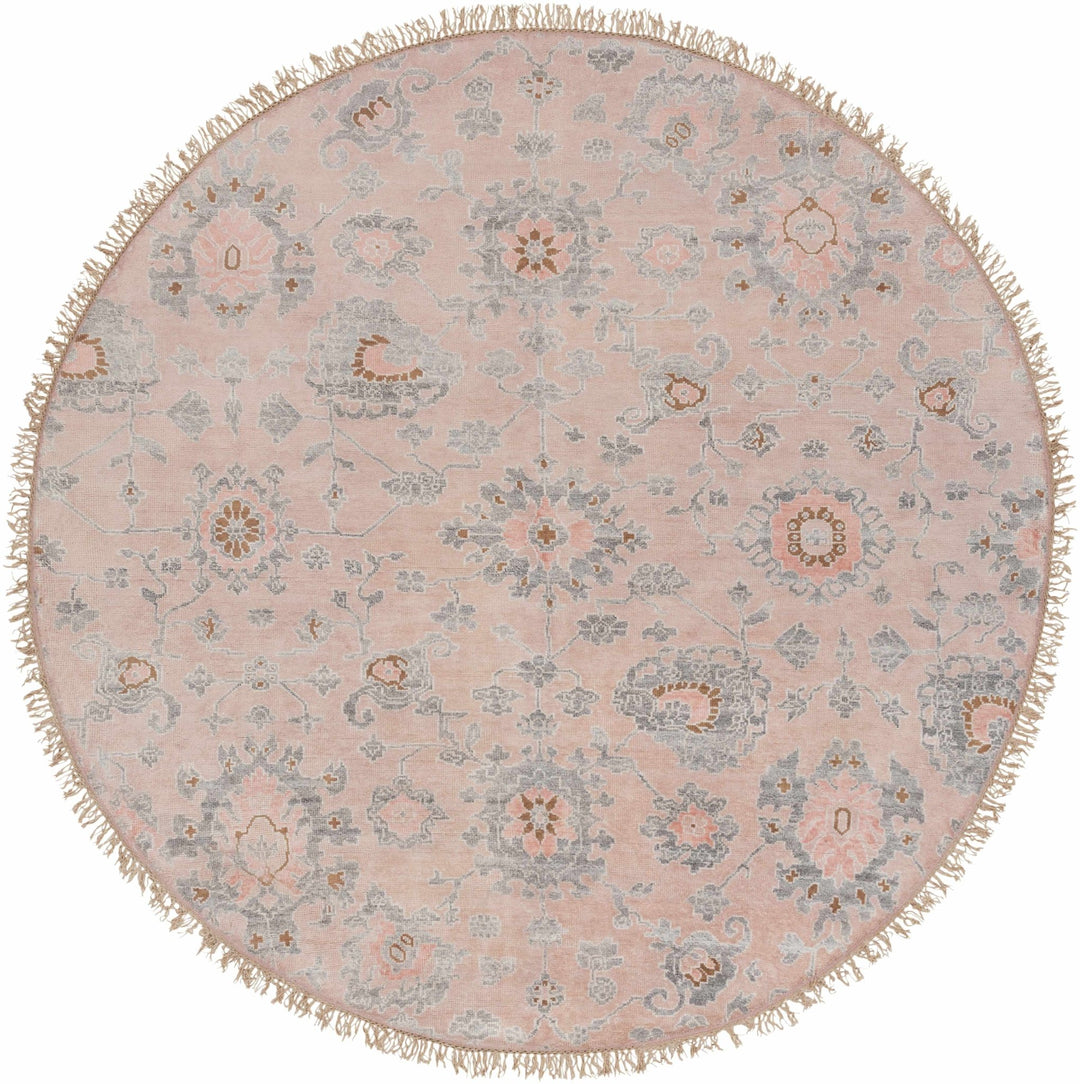 Pittston Traditional Style Pink Hand Knotted Area Rug - The Rug Decor