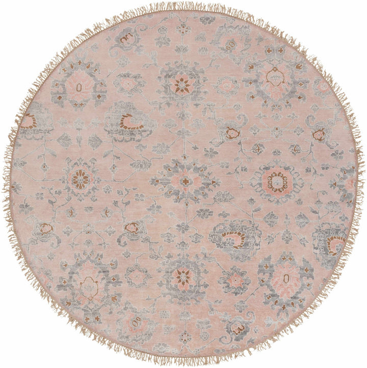 Pittston Traditional Style Pink Hand Knotted Area Rug - The Rug Decor