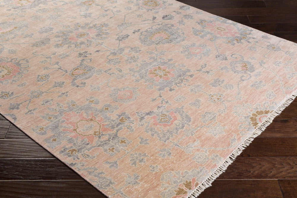Pittston Traditional Style Pink Hand Knotted Area Rug - The Rug Decor