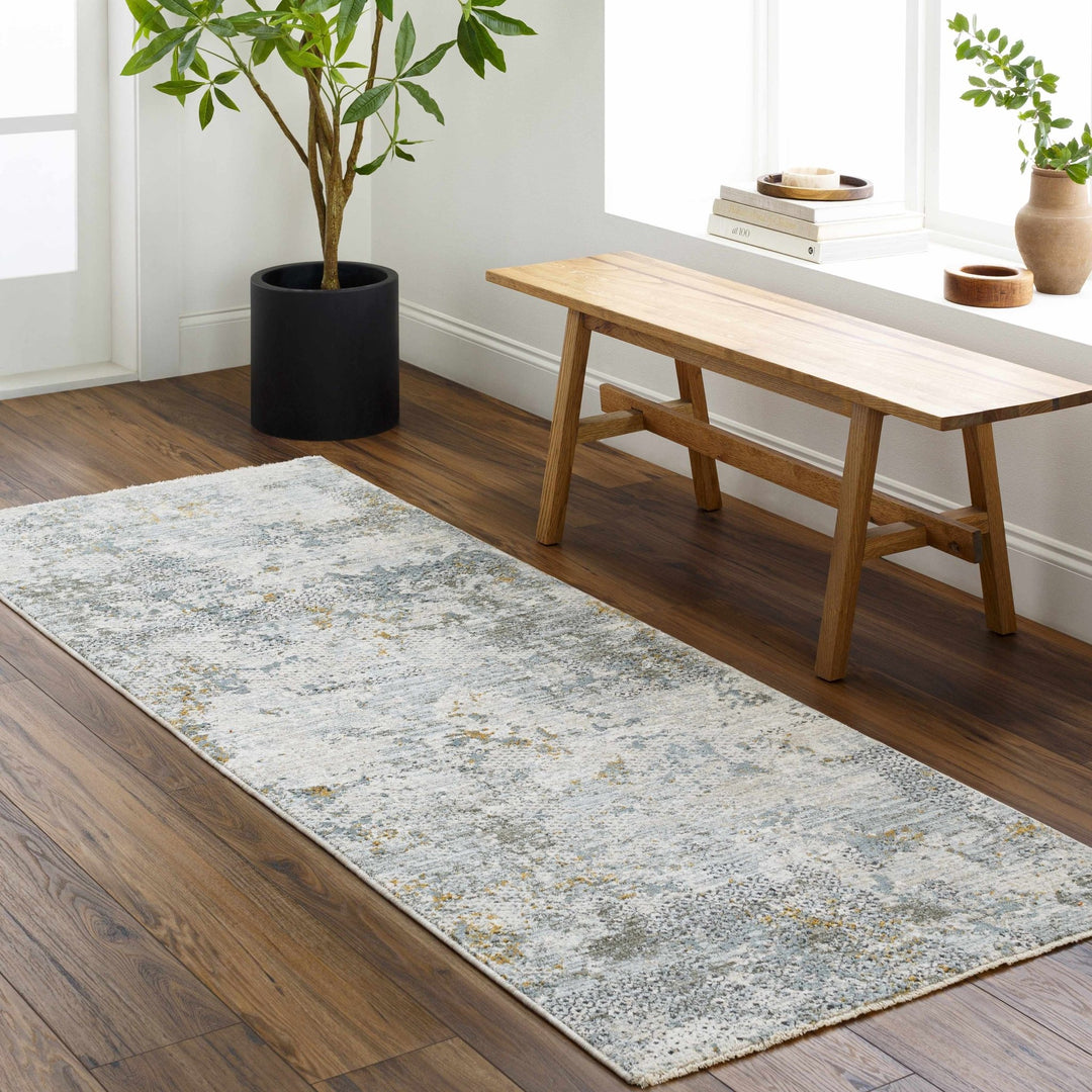 Pizi Modern Abstract Design Beige And Teal Rug - The Rug Decor