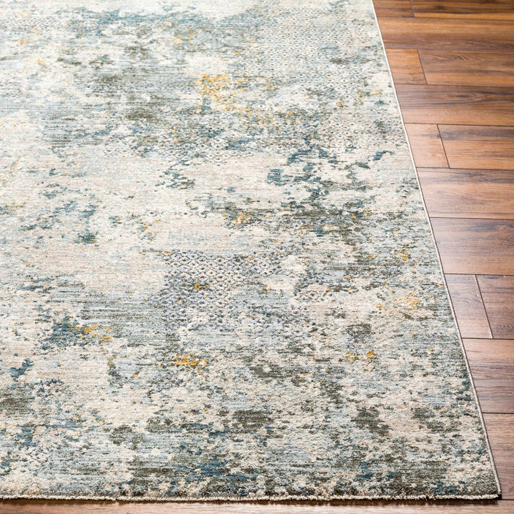 Pizi Modern Abstract Design Beige And Teal Rug - The Rug Decor