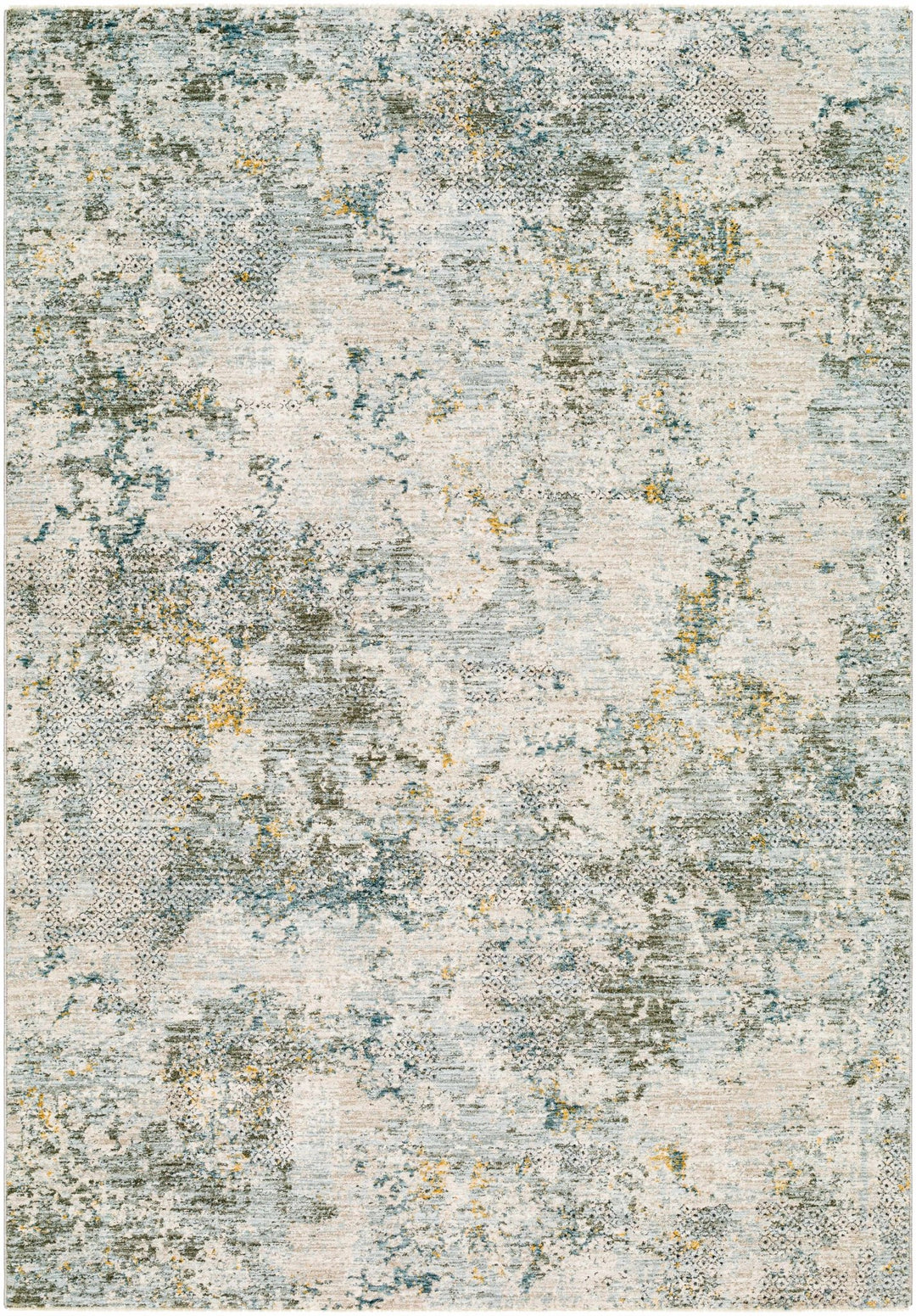 Pizi Modern Abstract Design Beige And Teal Rug - The Rug Decor
