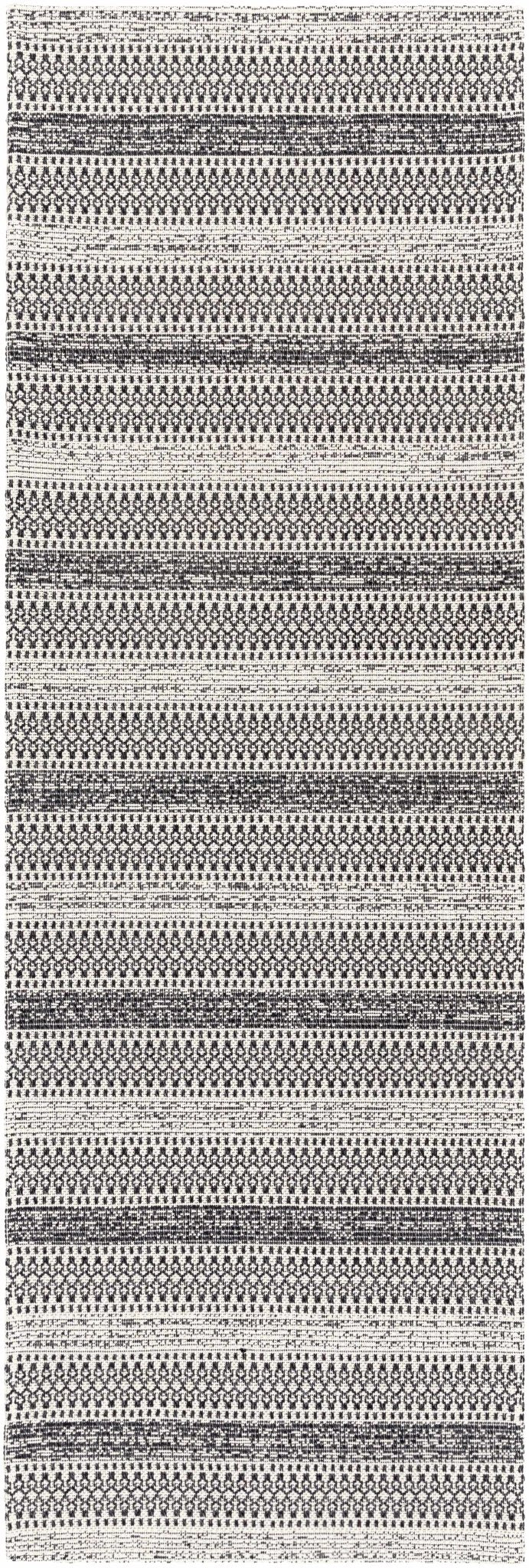 Planada Ivory And Black Modern Style Washable Area Rug - The Rug Decor