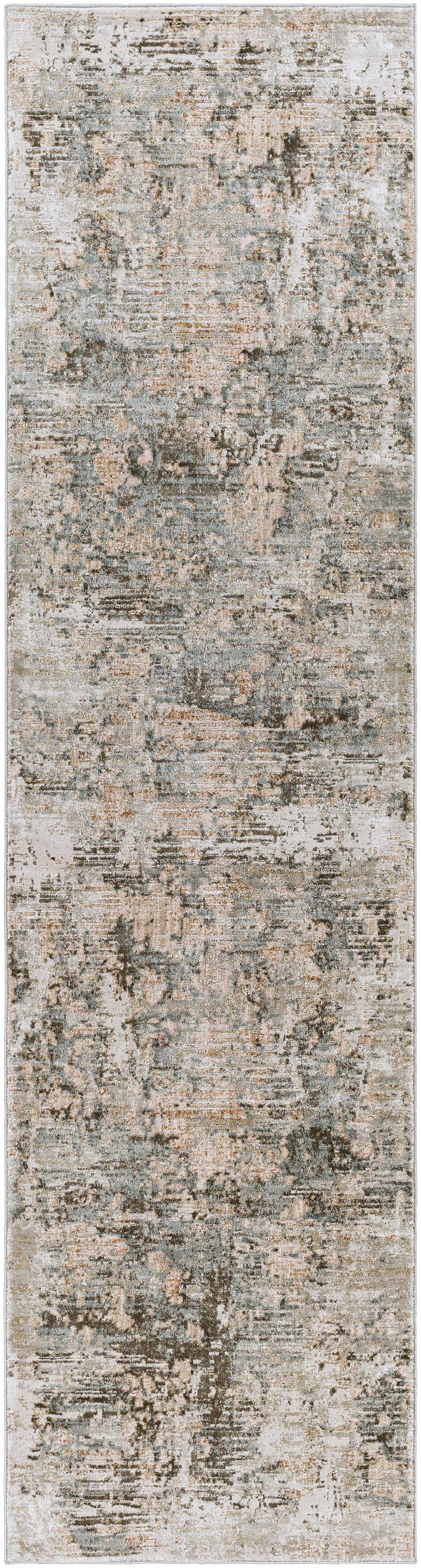 Palanit Modern Abstract Design Gray And Beige Area Rug