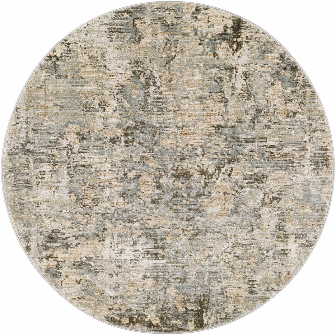 Palanit Modern Abstract Design Gray And Beige Area Rug