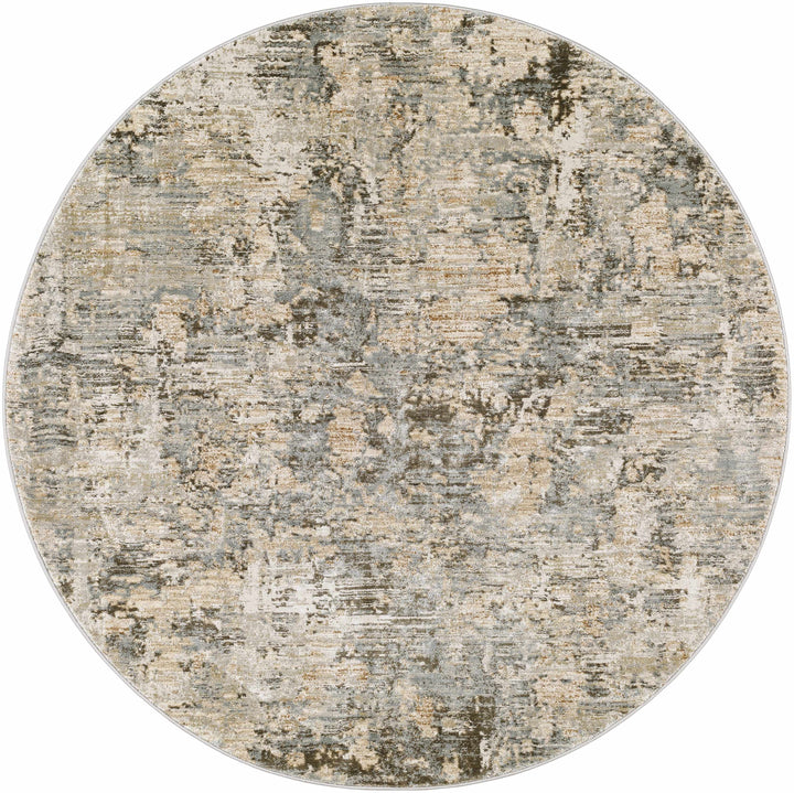 Palanit Modern Abstract Design Gray And Beige Area Rug