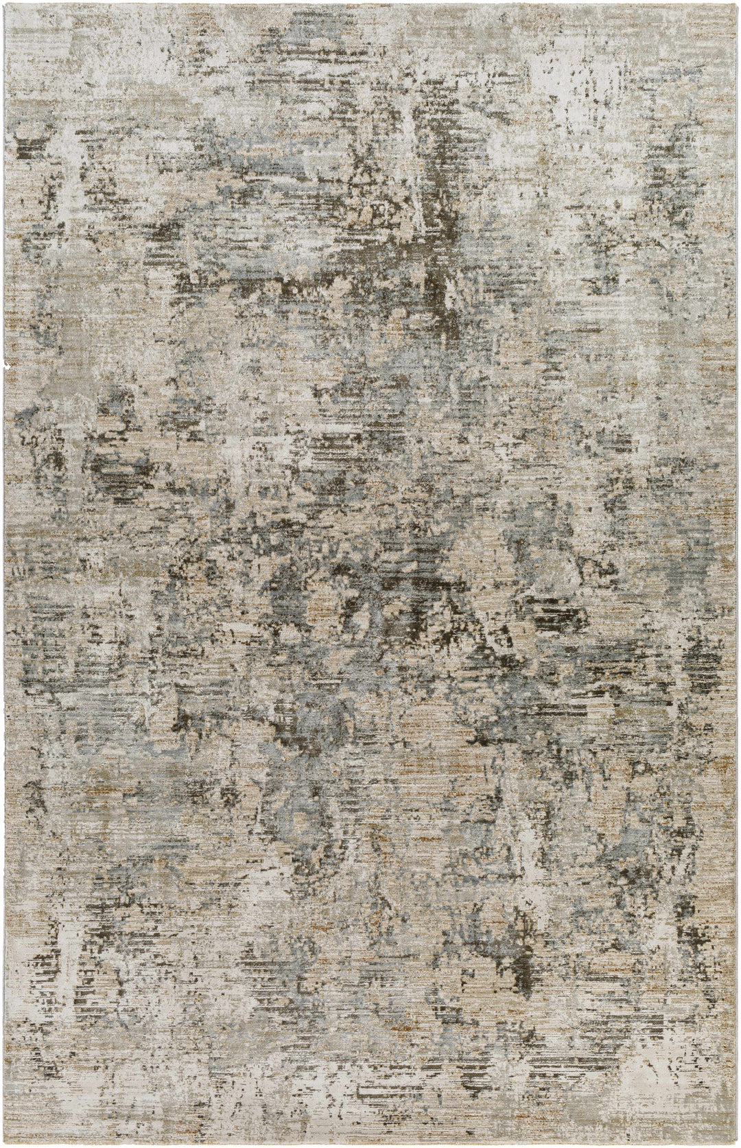 Palanit Modern Abstract Design Gray And Beige Area Rug