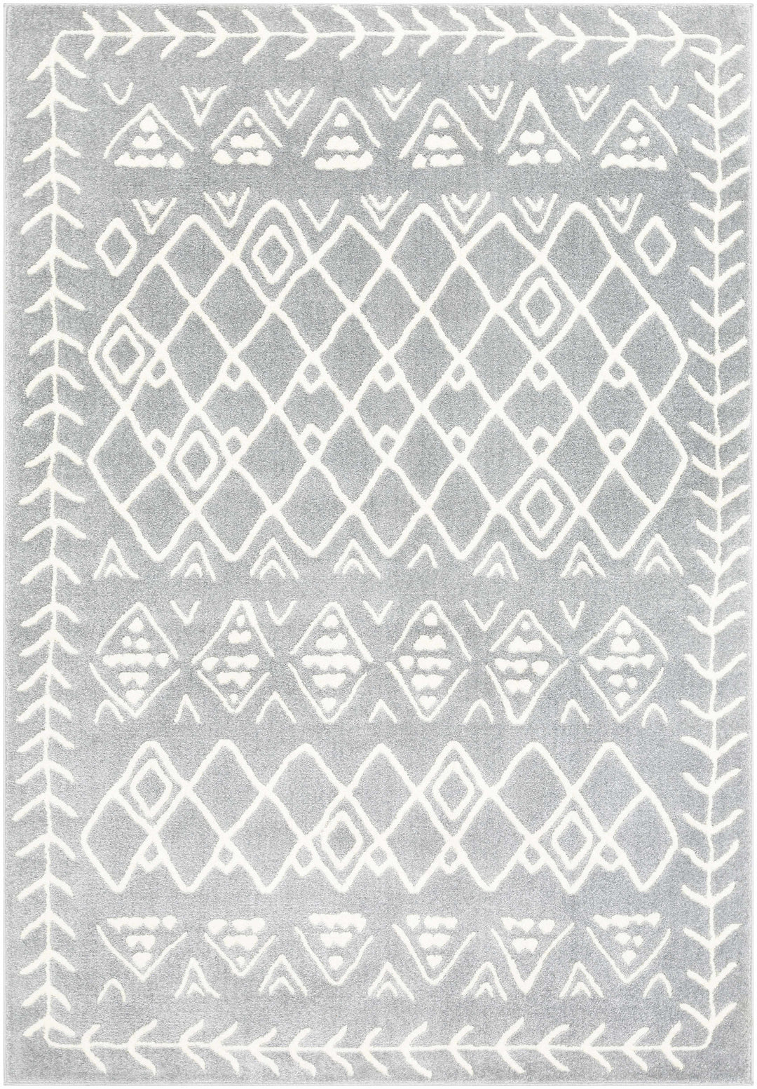 Plumsteadville Modern Style Gray And Ivory Area Rug