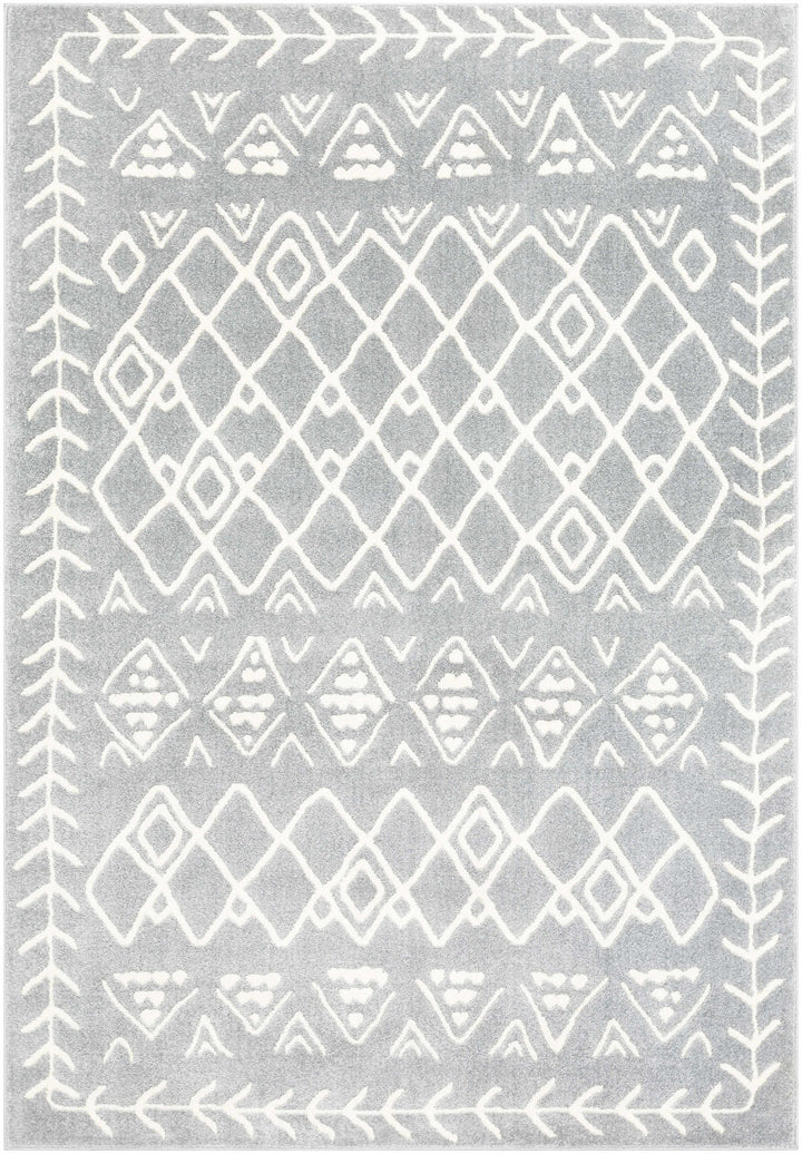 Plumsteadville Modern Style Gray And Ivory Area Rug