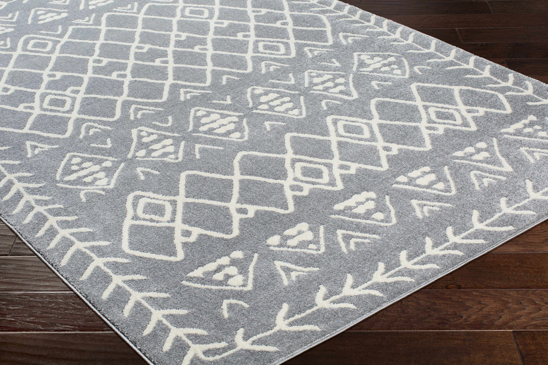 Plumsteadville Modern Style Gray And Ivory Area Rug
