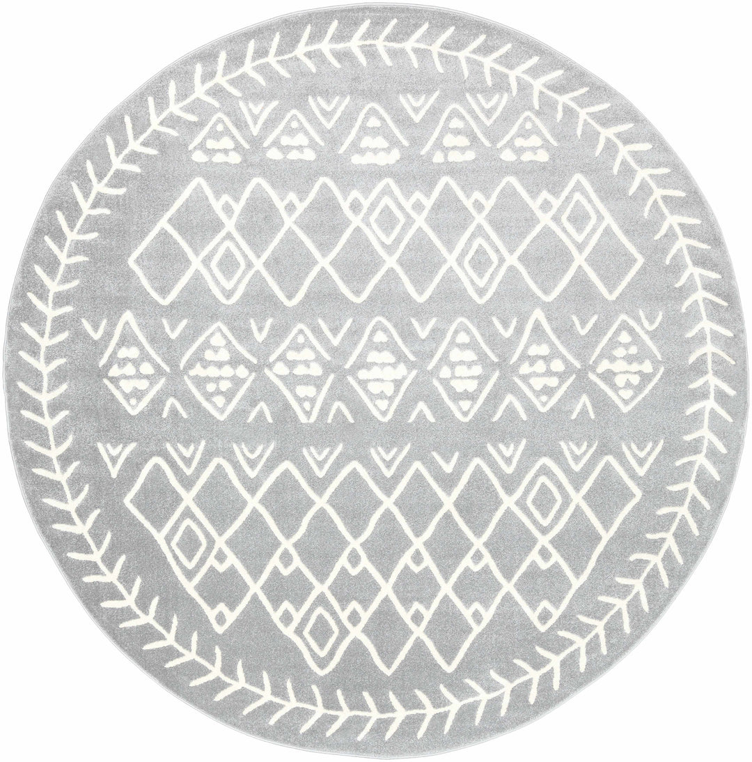 Plumsteadville Modern Style Gray And Ivory Area Rug