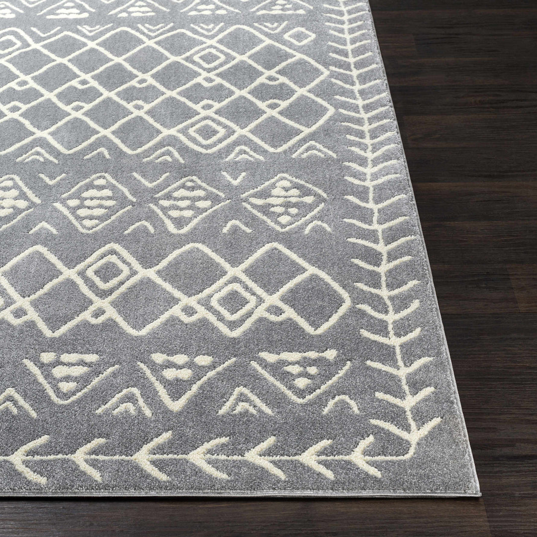 Plumsteadville Modern Style Gray And Ivory Area Rug