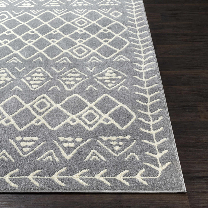 Plumsteadville Modern Style Gray And Ivory Area Rug