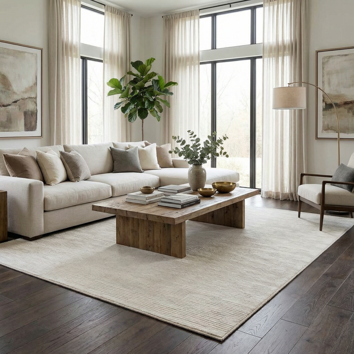Kazuma White Contemporary Style Washable Area Rug