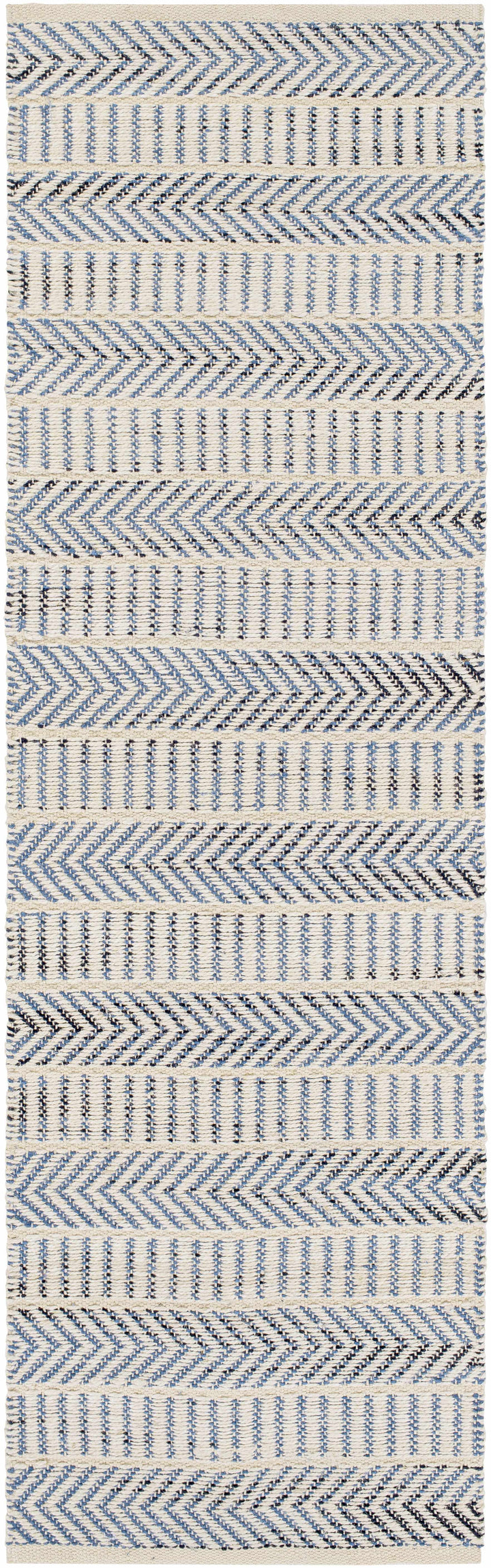 Pontian Contemporary Geometrical Beige And Blue Hand Woven Area Rug