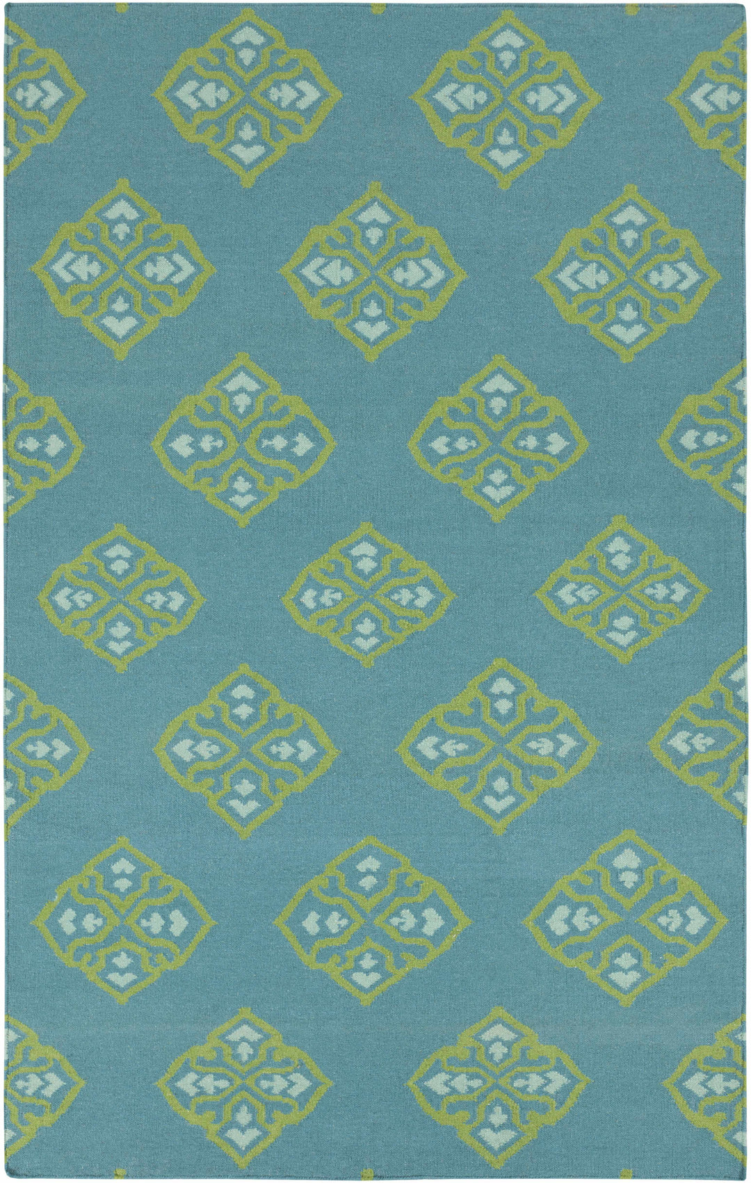 Poestenkill Blue Contemporary Style Hand Woven Wool Area Rug