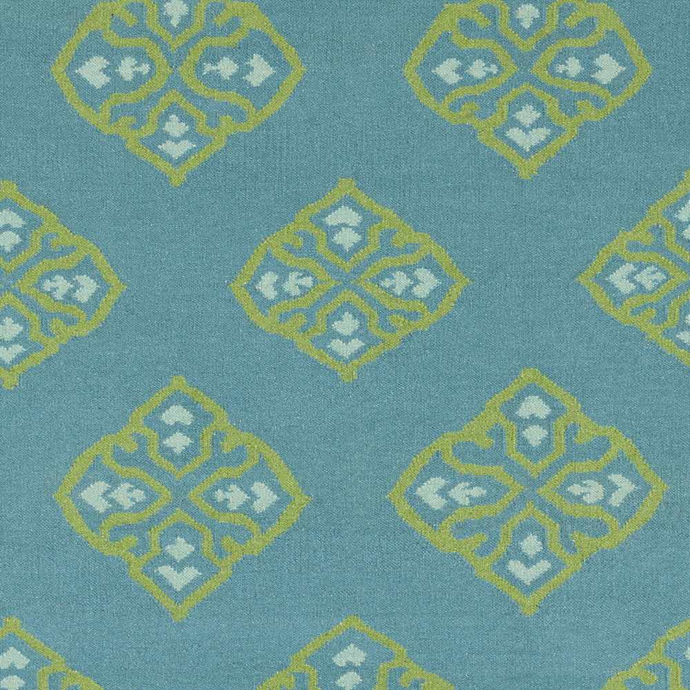 Poestenkill Blue Contemporary Style Hand Woven Wool Area Rug