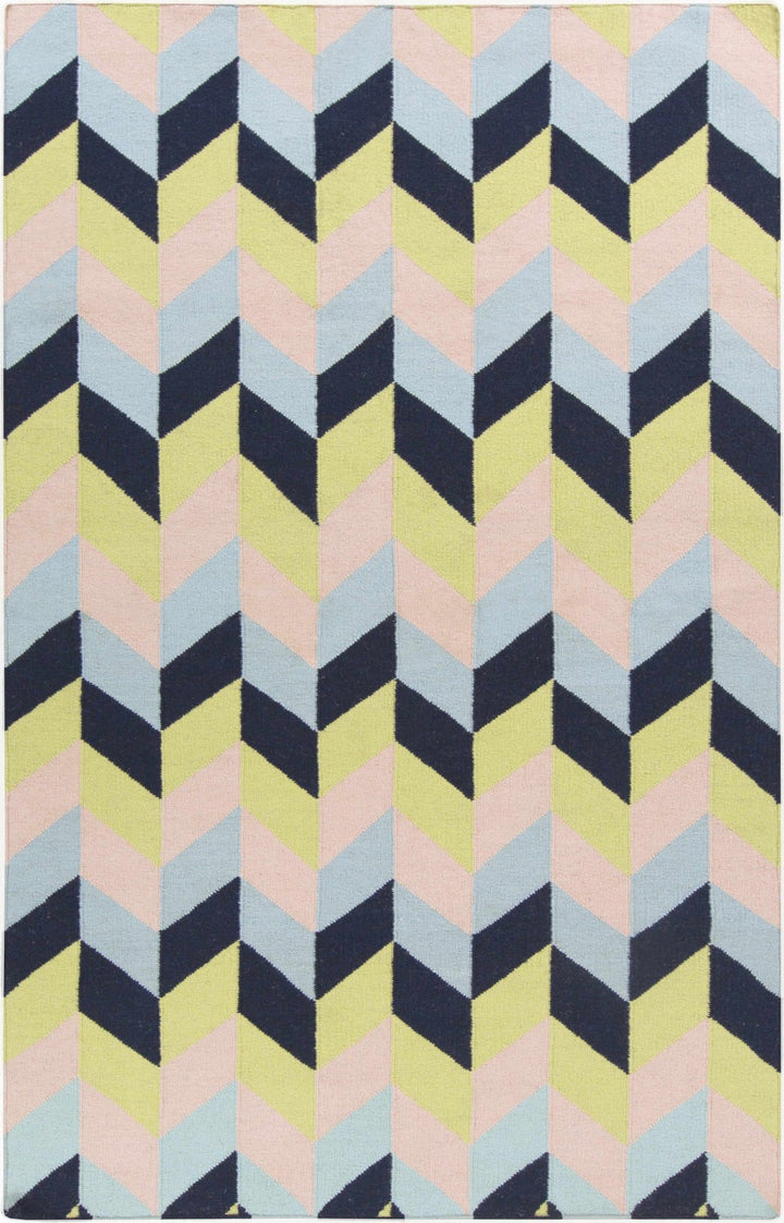 Pojoaque Multicolor Modern Style Hand Woven Wool Area Rug - The Rug Decor