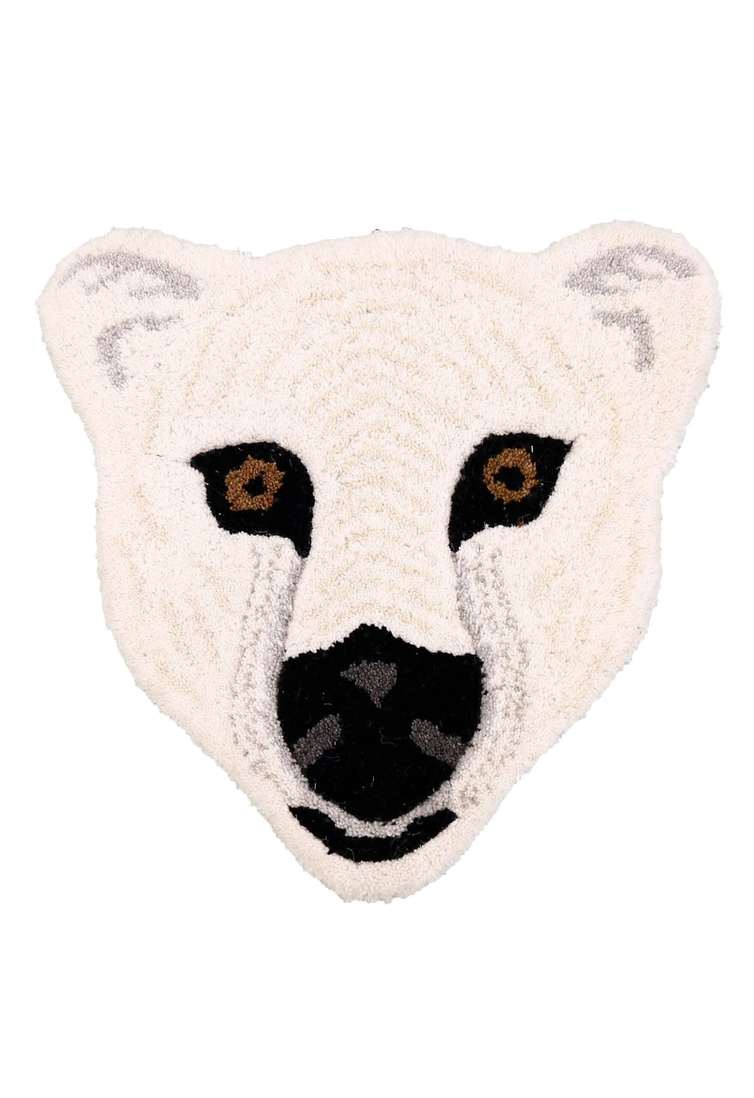 Polar Bear Pattern Ivory And Black Hand Tufted 1x1 Wool Area Rug - The Rug Decor