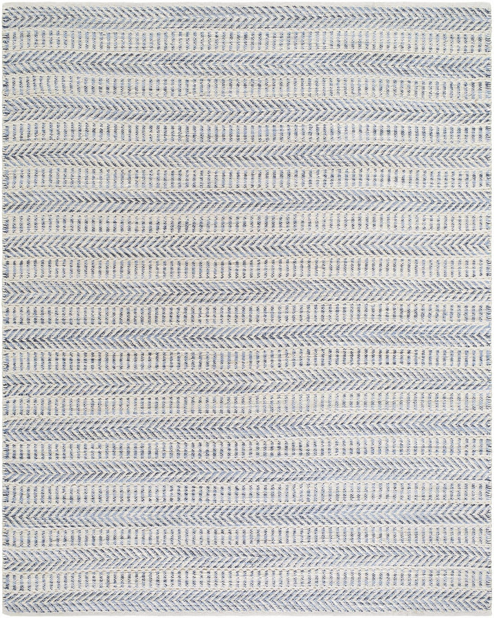 Pontian Contemporary Geometrical Beige And Blue Hand Woven Area Rug - The Rug Decor