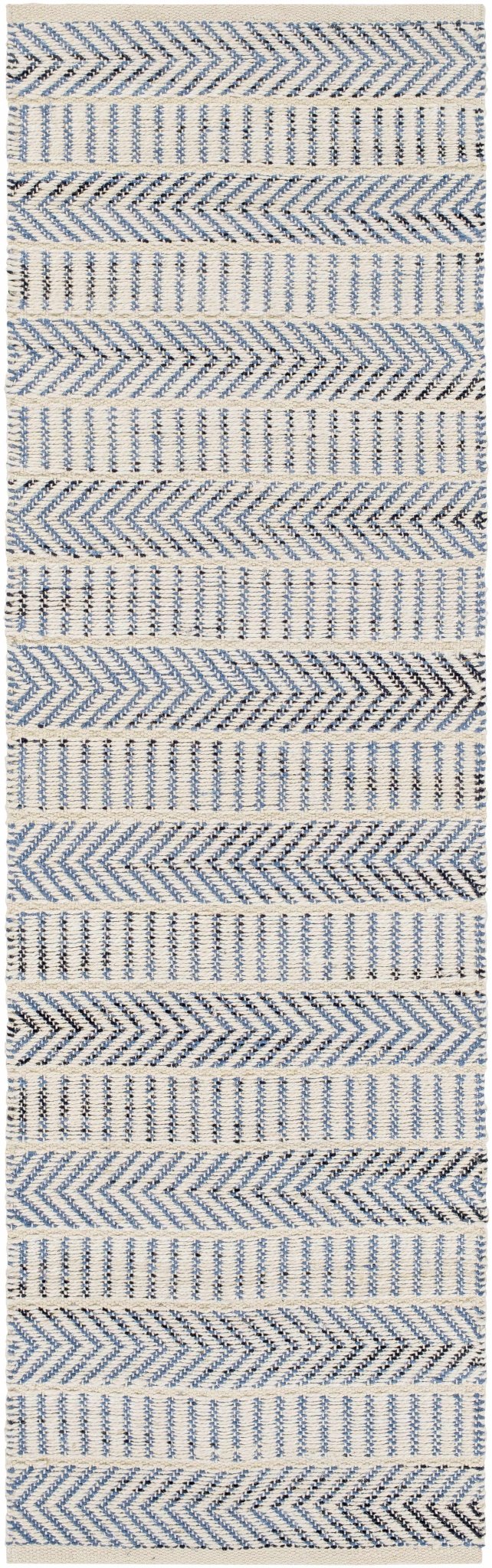 Pontian Contemporary Geometrical Beige And Blue Hand Woven Area Rug - The Rug Decor