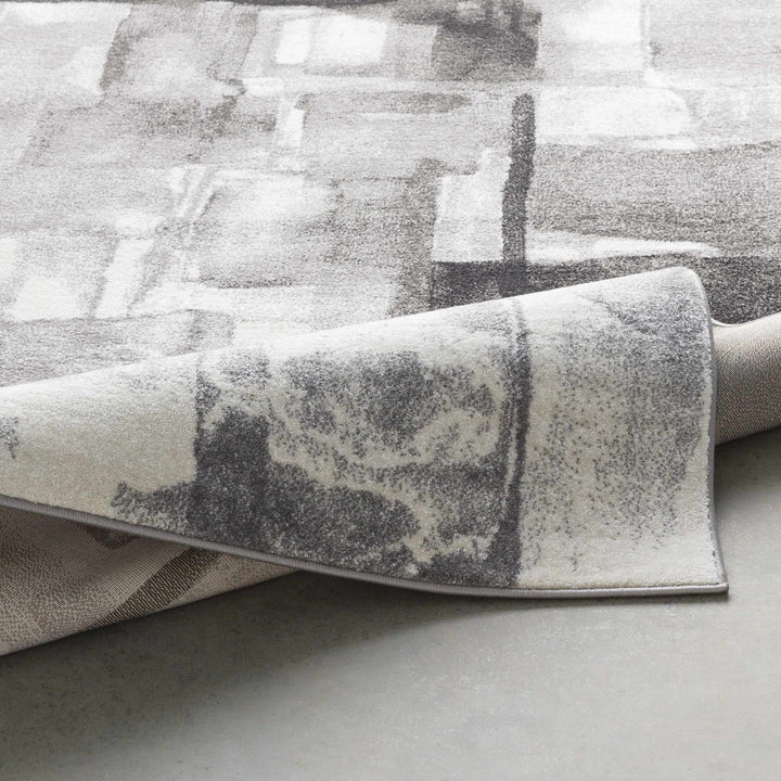 Porterville Modern Abstract Design Black And Gray Area Rug - The Rug Decor