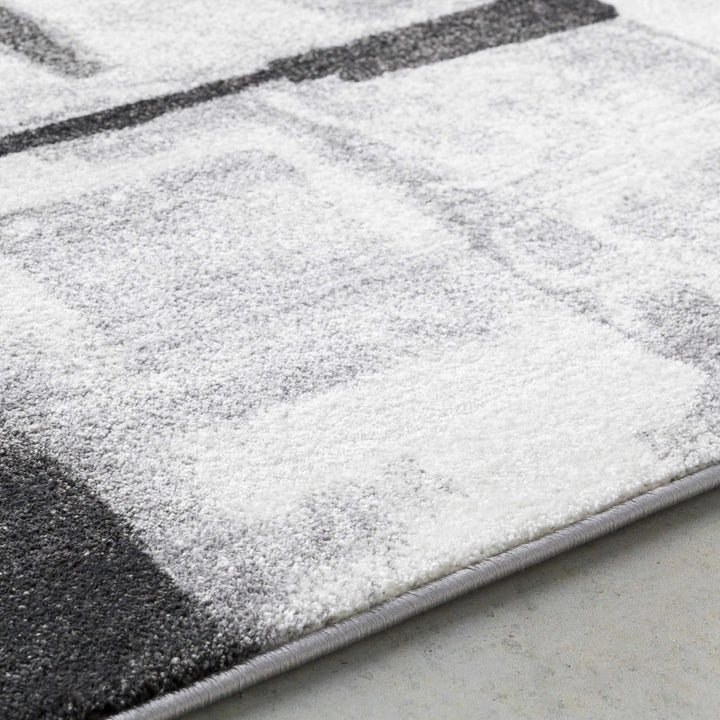 Porterville Modern Abstract Design Black And Gray Area Rug - The Rug Decor