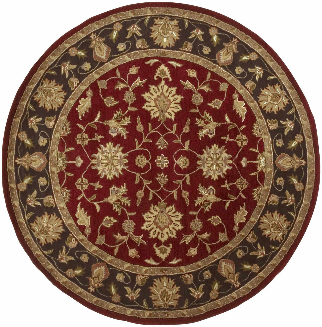 Porthcawl Traditional Persian Maroon And Black Wool Area Rug - The Rug Decor