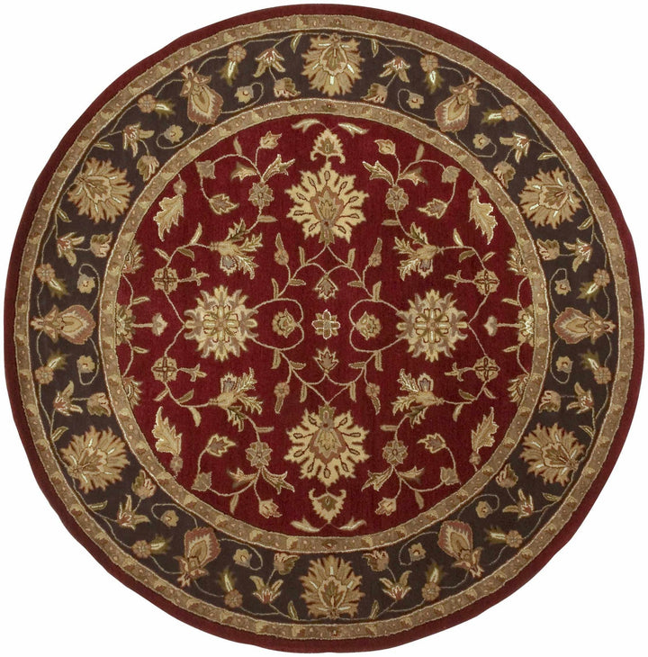 Porthcawl Traditional Persian Maroon And Black Wool Area Rug - The Rug Decor