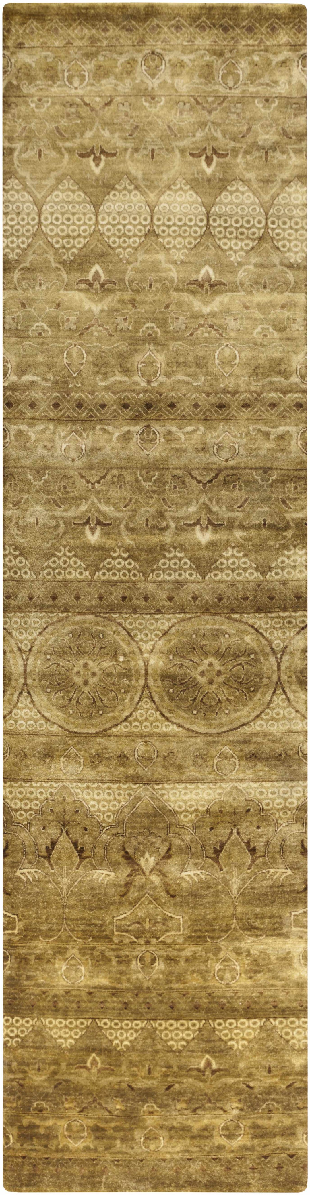 Portis Camel Traditional Style Hand Knotted Wool Area Rug