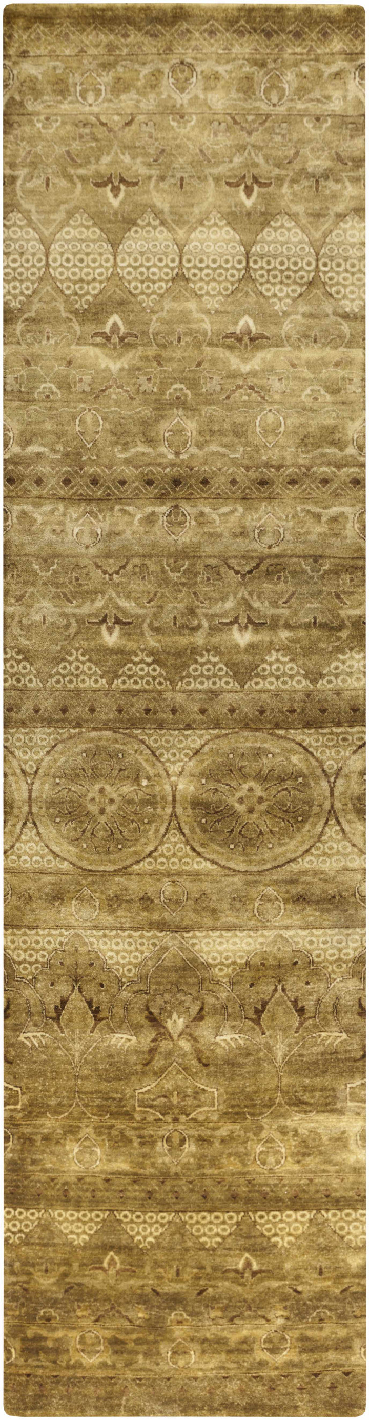 Portis Camel Traditional Style Hand Knotted Wool Area Rug