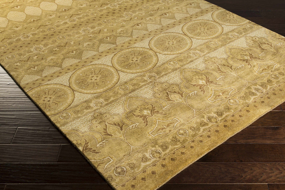 Portis Camel Traditional Style Hand Knotted Wool Area Rug