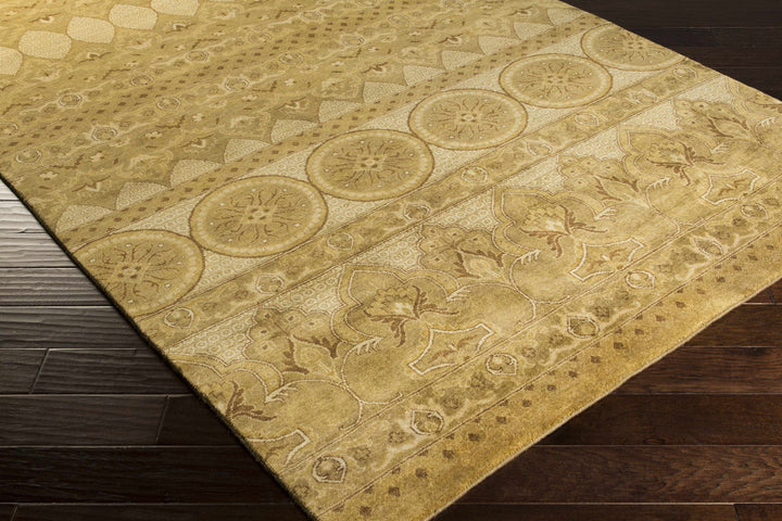 Portis Camel Traditional Style Hand Knotted Wool Area Rug
