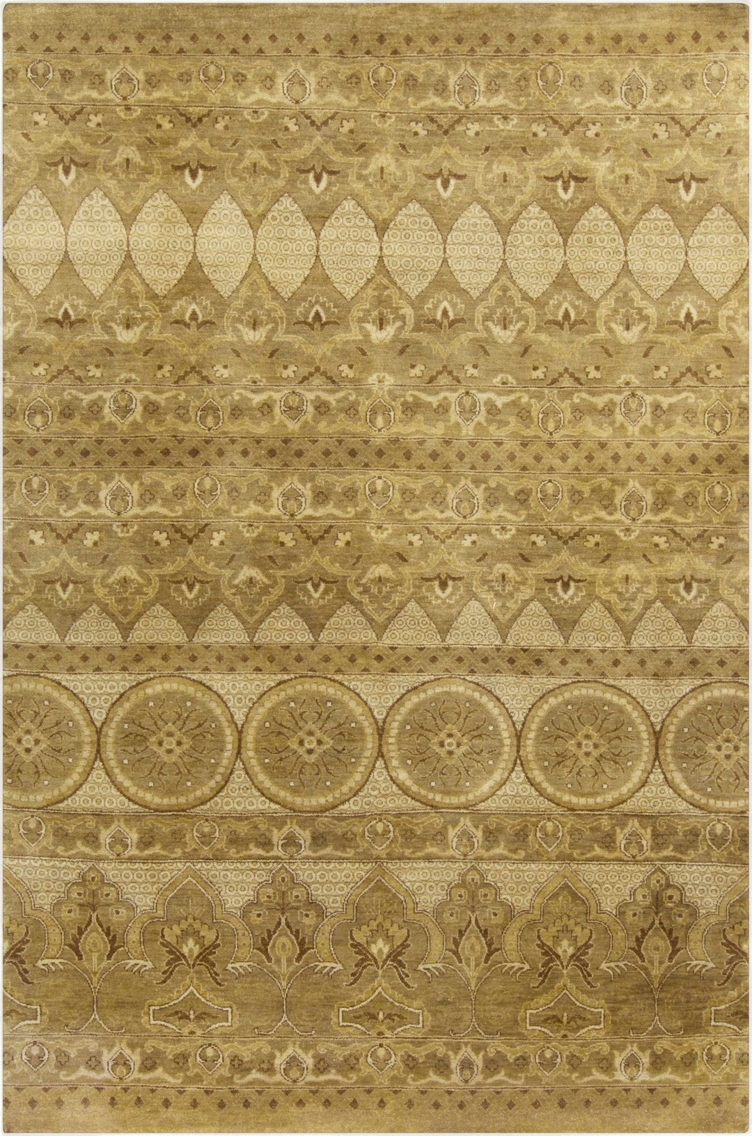 Portis Camel Traditional Style Hand Knotted Wool Area Rug - The Rug Decor