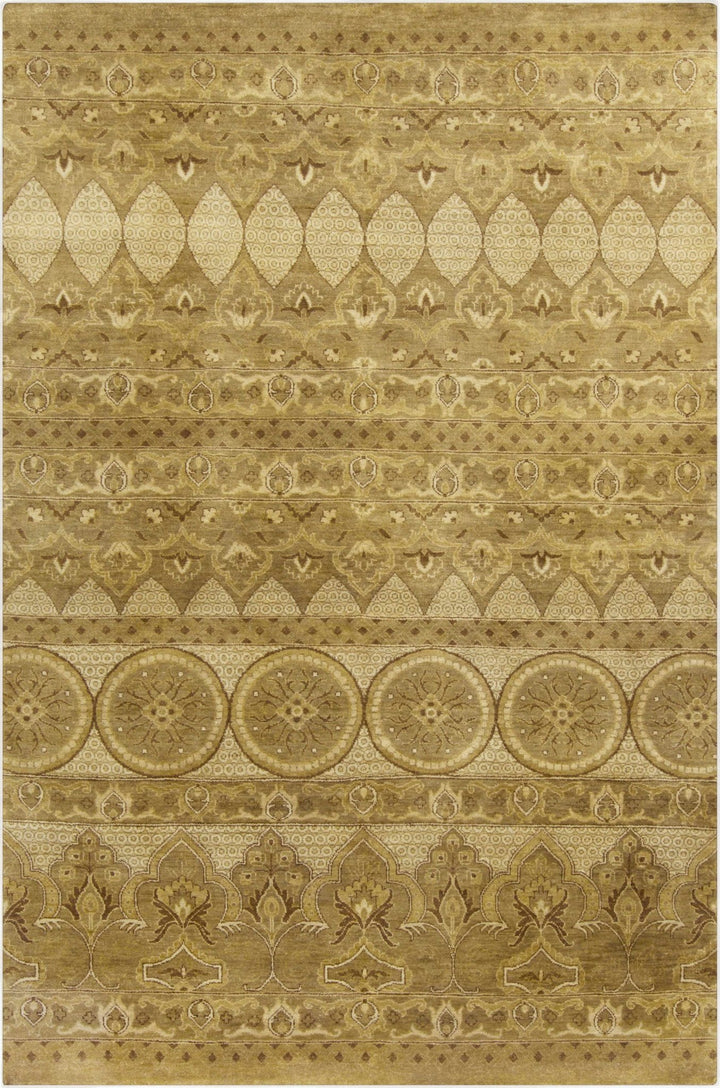 Portis Camel Traditional Style Hand Knotted Wool Area Rug - The Rug Decor