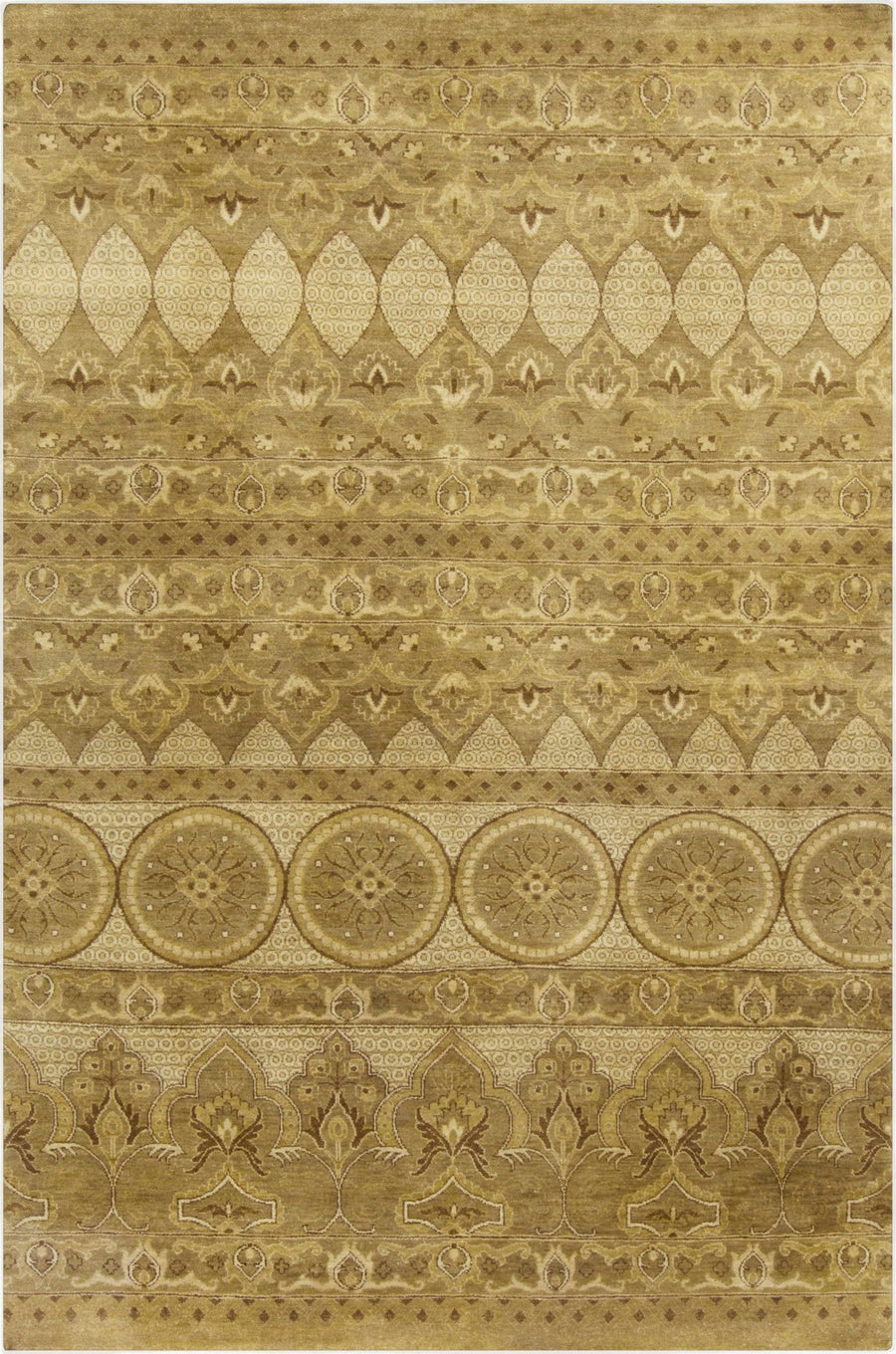 Portis Camel Traditional Style Hand Knotted Wool Area Rug - The Rug Decor