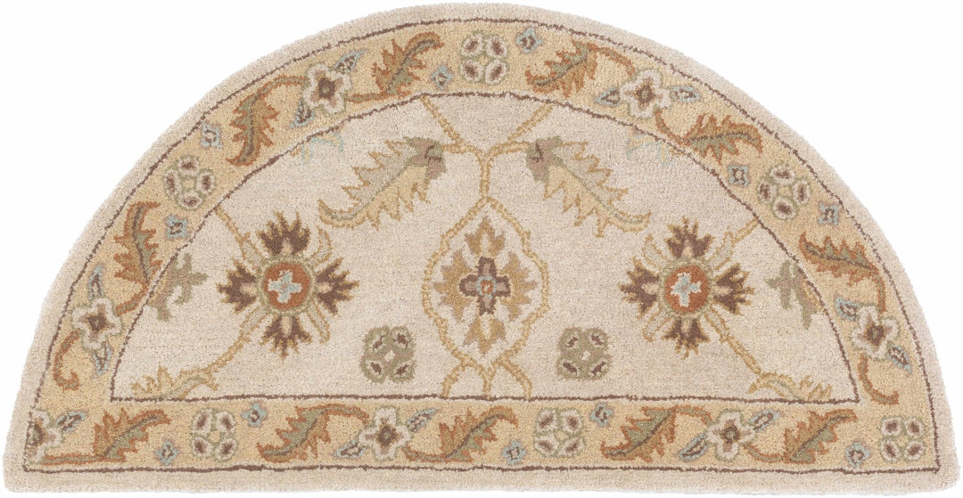 Postelle Traditional Floral Design Beige Hand Tufted Wool Area Rug - The Rug Decor