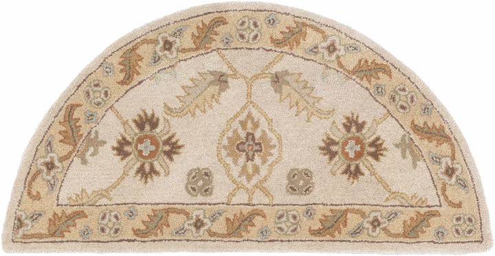 Postelle Traditional Floral Design Beige Hand Tufted Wool Area Rug - The Rug Decor