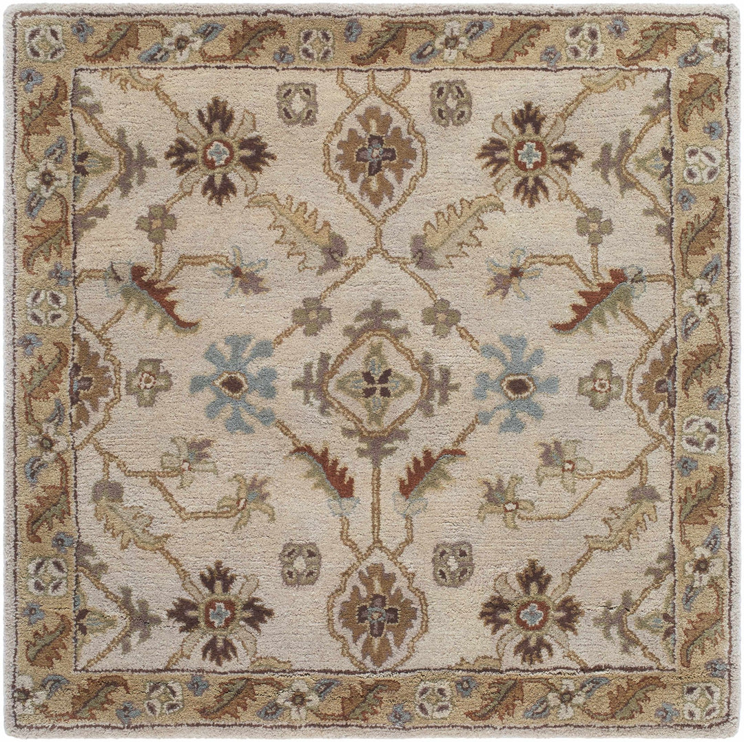 Postelle Traditional Floral Design Beige Hand Tufted Wool Area Rug - The Rug Decor