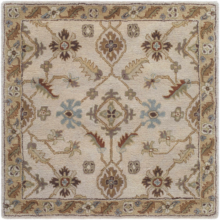 Postelle Traditional Floral Design Beige Hand Tufted Wool Area Rug - The Rug Decor