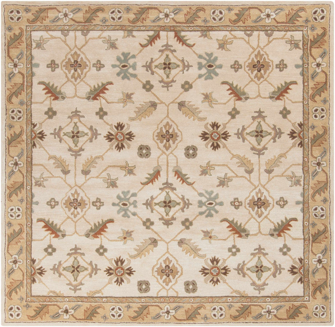 Postelle Traditional Floral Design Beige Hand Tufted Wool Area Rug - The Rug Decor