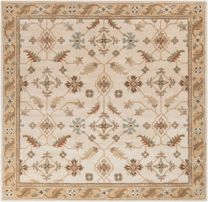Postelle Traditional Floral Design Beige Hand Tufted Wool Area Rug - The Rug Decor